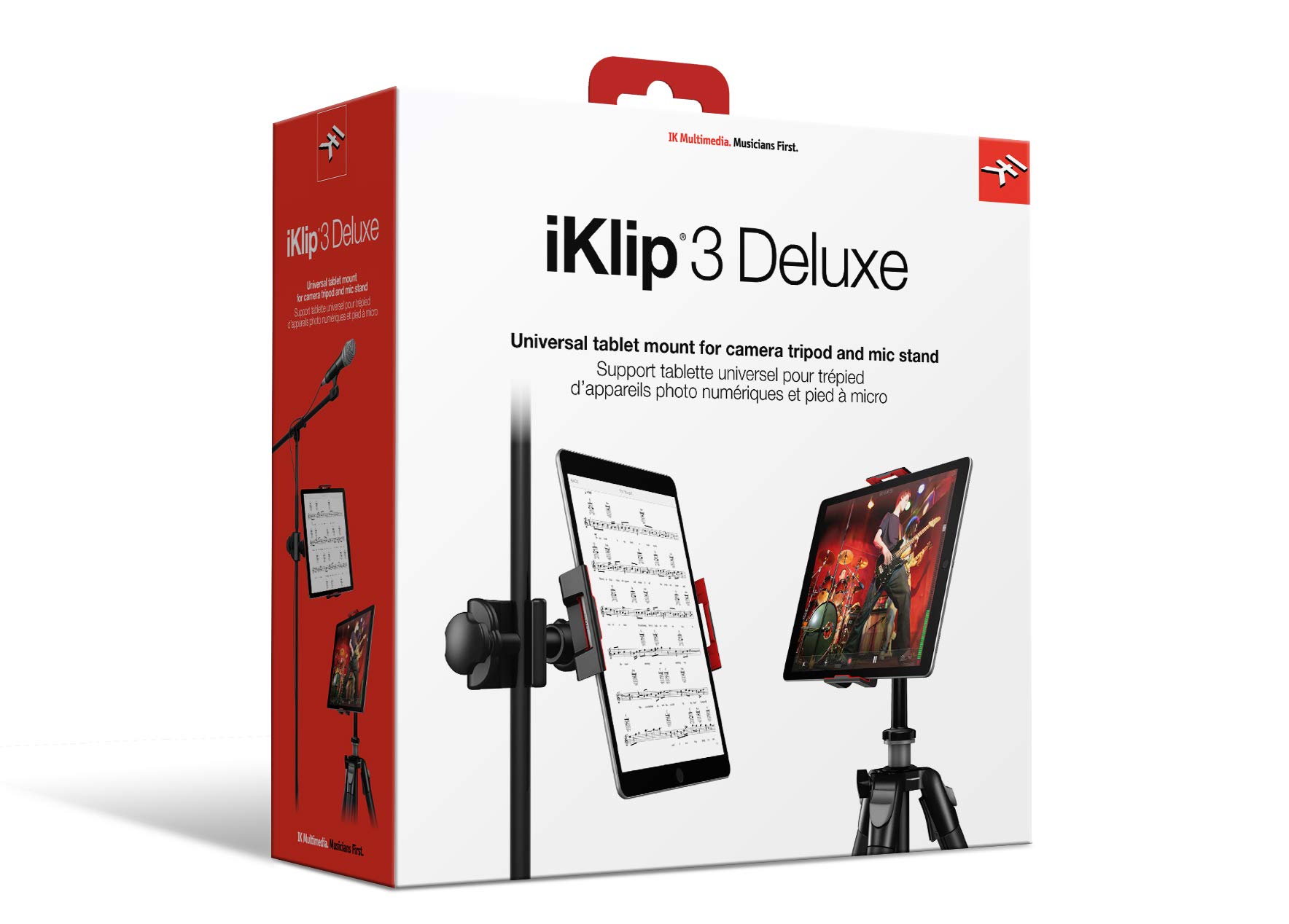 IK Multimedia iKlip 3 Deluxe タブレット・マウント・ホルダー 三脚 カメラ 写真 動画 ipad マイクスタンド  譜面【国内正規品】